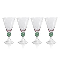 Zodax Colmar Vintage Stemmed Glasses, Purple, Set of 4