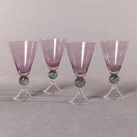 Zodax Colmar Vintage Stemmed Glasses, Purple, Set of 4