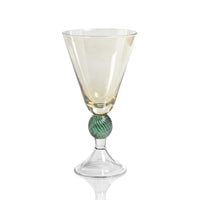 Zodax Colmar Vintage Stemmed Glasses, Light Amber, Set of 4