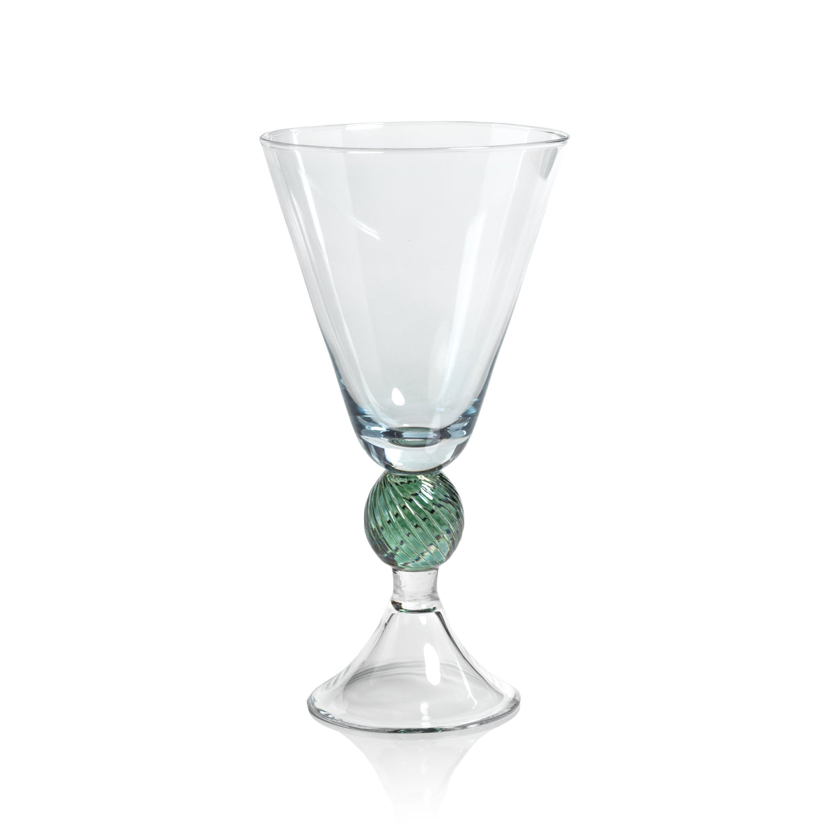 Zodax Colmar Vintage Stemmed Glasses, Blue, Set of 4