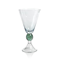 Zodax Colmar Vintage Stemmed Glasses, Blue, Set of 4