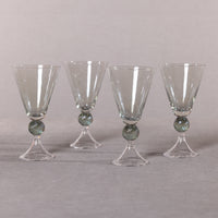 Zodax Colmar Vintage Stemmed Glasses, Green, Set of 4