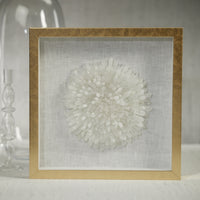 Zodax Firnley Gold Framed Crystal Flower Wall Décor, White