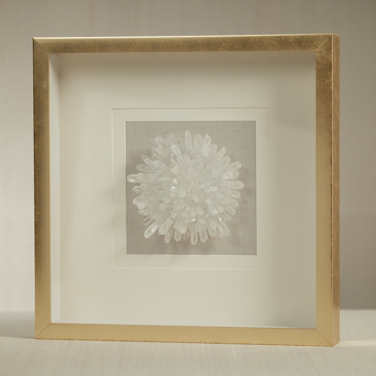 Zodax Carey Gold Framed Crystal Flower Wall Décor