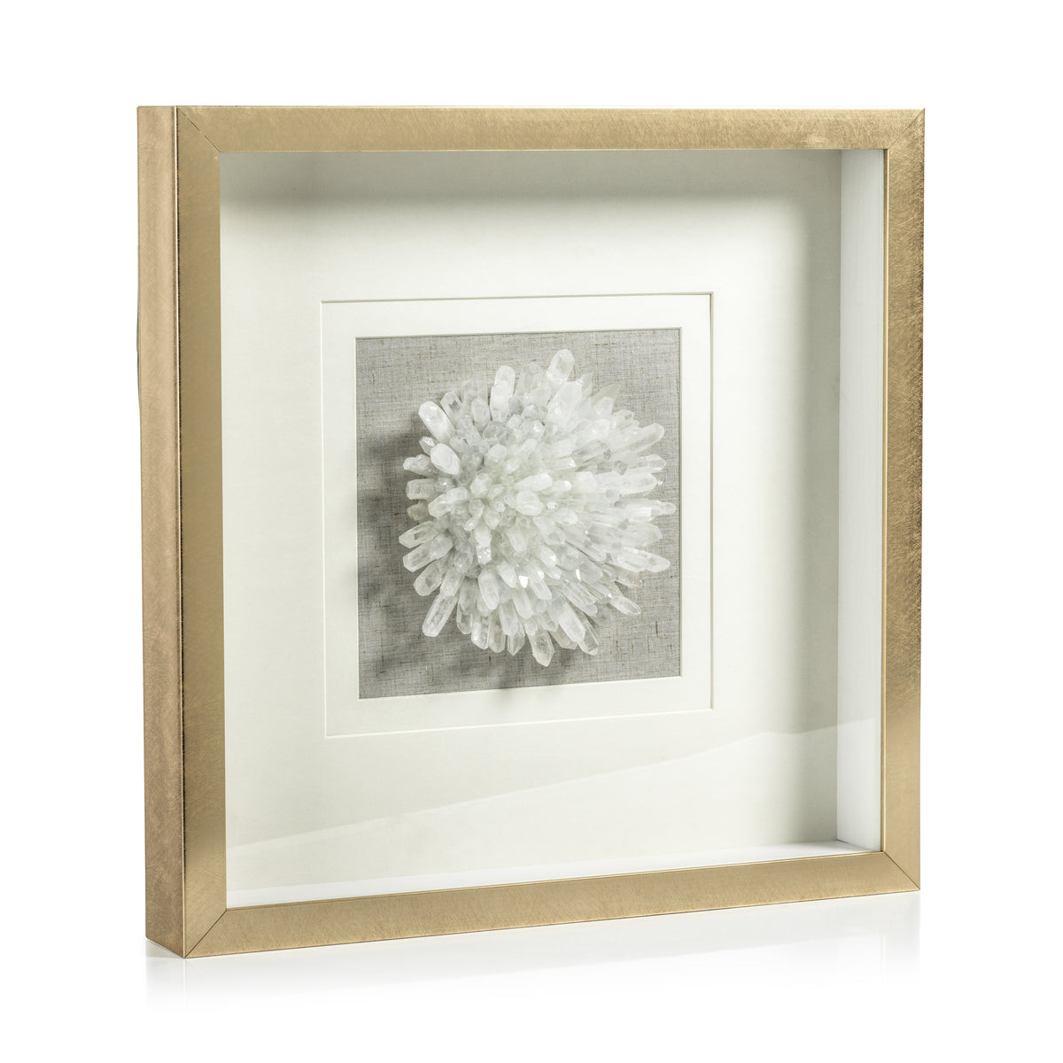 Zodax Carey Gold Framed Crystal Flower Wall Décor