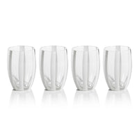 Zodax Pesaro Stemless Glasses, Clear, Set of 4
