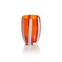 Zodax Pesaro Stemless Glasses, Orange, Set of 4