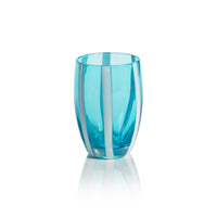 Zodax Pesaro Stemless Glasses, Aqua Blue, Set of 4