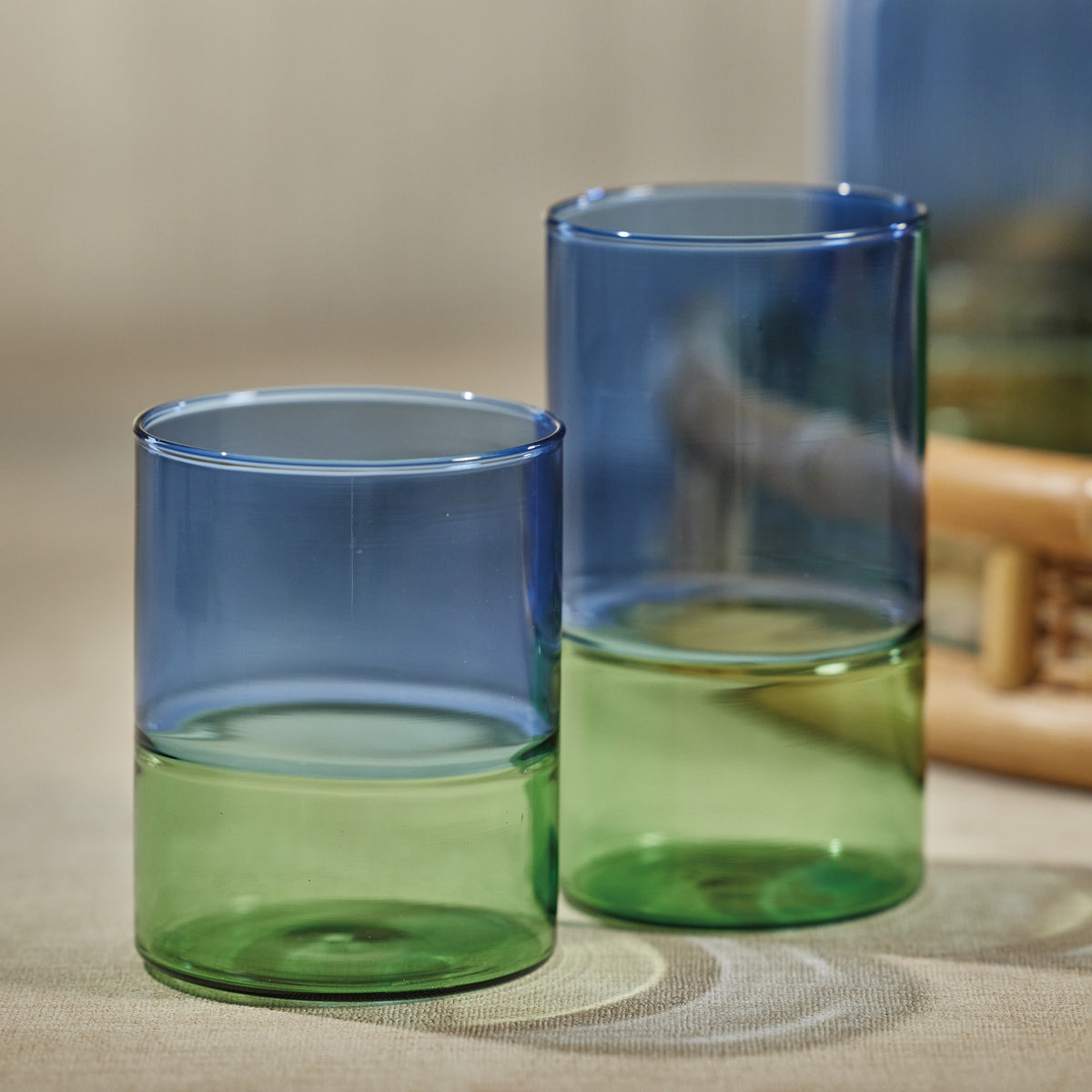 Zodax Renell Two-Toned Tumbler Glasses, Set of 6