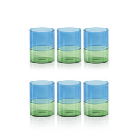 Zodax Renell Two-Toned Tumbler Glasses, Set of 6