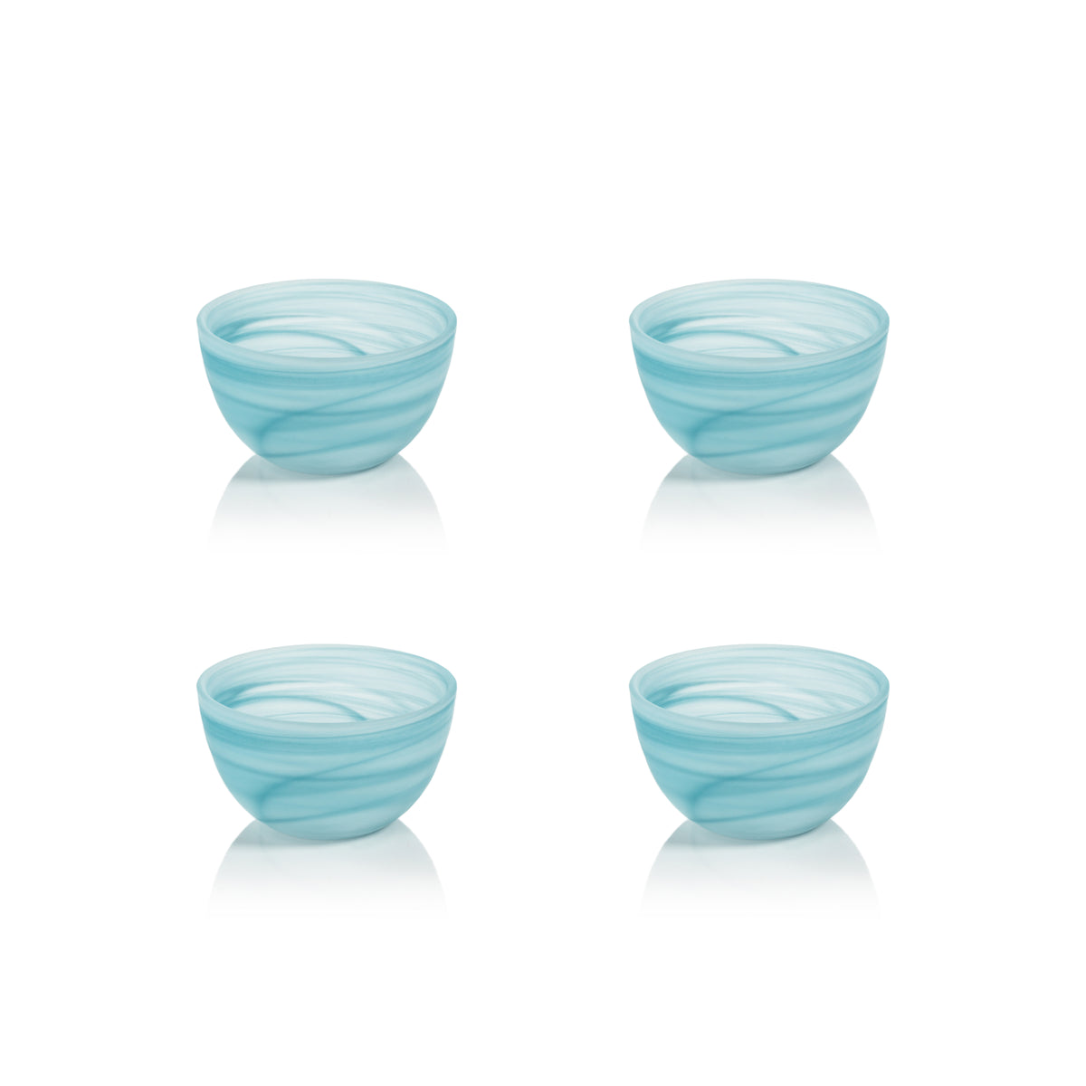Zodax Barren Alabaster Glass Bowls, 4", Set of 4
