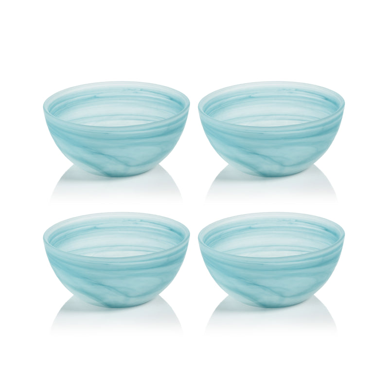 Zodax Barren Alabaster Glass Bowls, 6", Set of 4