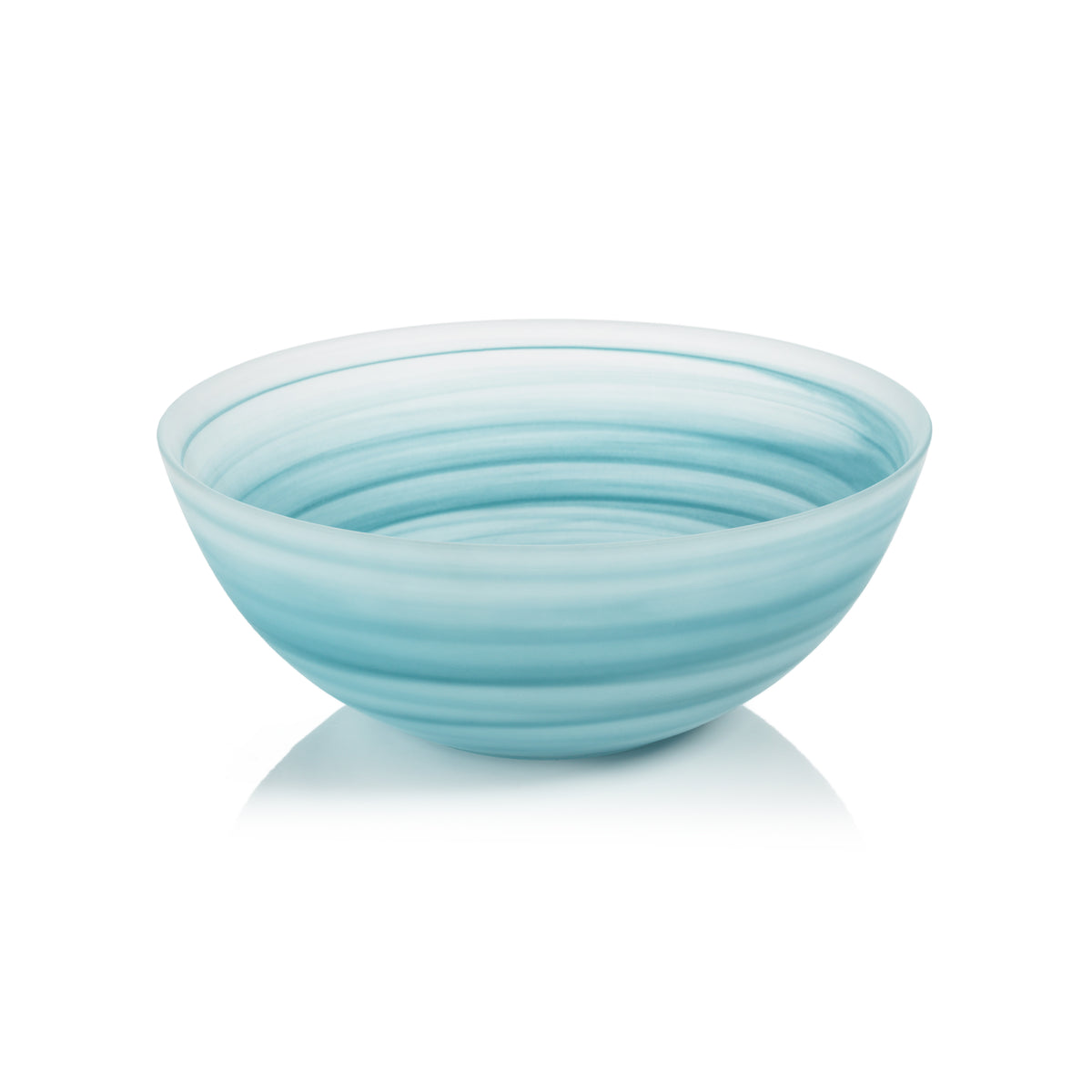 Zodax Barren 9.75" Alabaster Glass Bowls, Set of 2