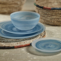 Zodax Barren Alabaster Glass Plates, Small, Set of 4