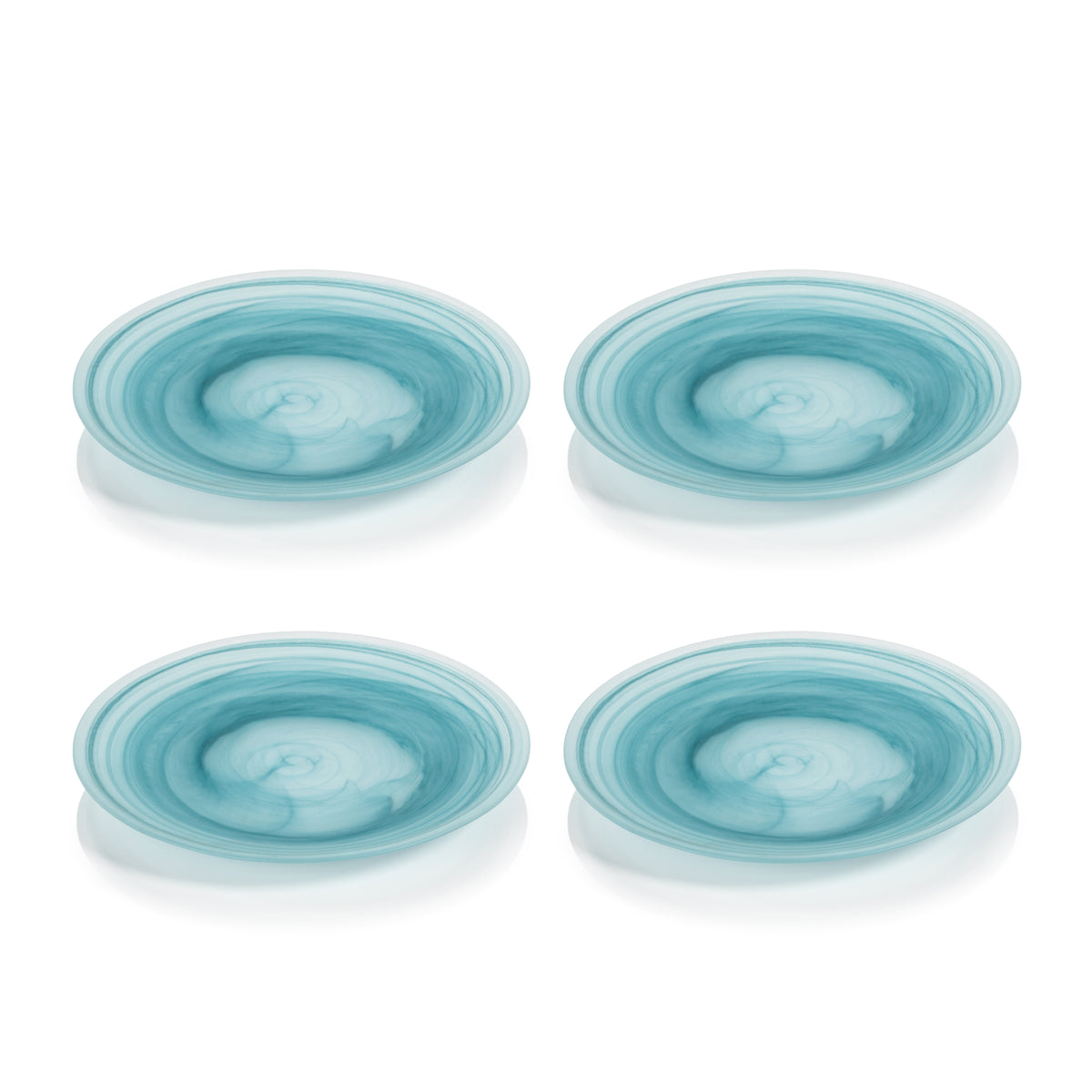 Zodax Barren Alabaster Glass Plates, Small, Set of 4