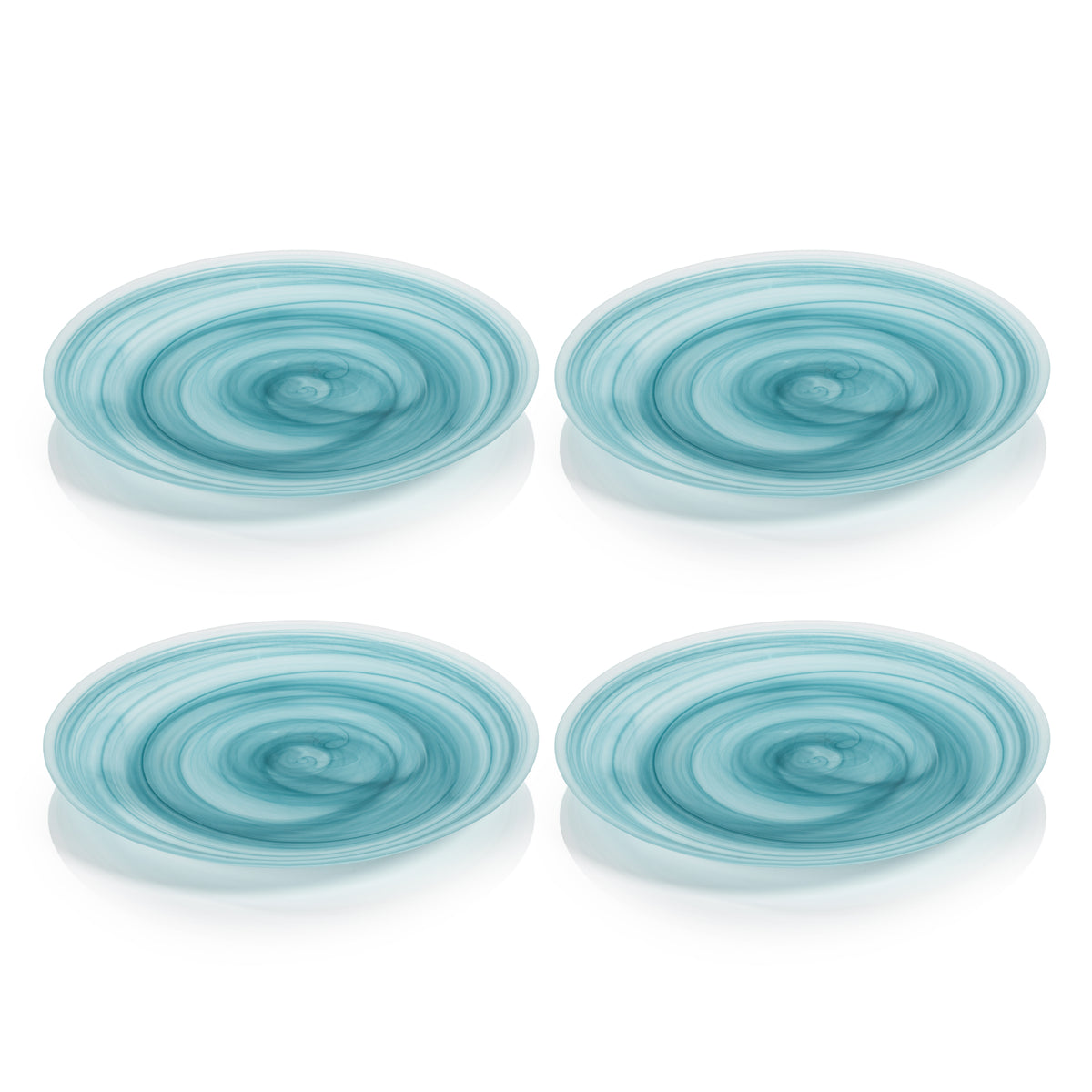 Zodax Barren Alabaster Glass Plates, Medium, Set of 4