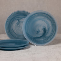 Zodax Barren Alabaster Glass Plates, Medium, Set of 4