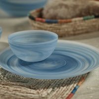 Zodax Barren Alabaster Glass Plates, Large, Set of 4