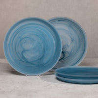 Zodax Barren Alabaster Glass Plates, Large, Set of 4