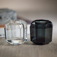 Zodax Ruxley 3.25" Faceted Crystal Vase, Clear