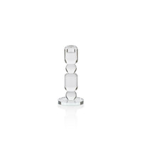 Zodax Zadie Crystal Glass Taper Candle Holder, Small
