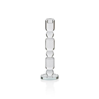Zodax Zadie Crystal Glass Taper Candle Holder, Medium