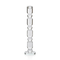 Zodax Zadie Crystal Glass Taper Candle Holder, Large