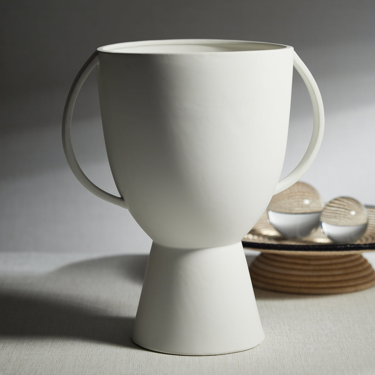 Zodax Lampton Matt White Ceramic Vase