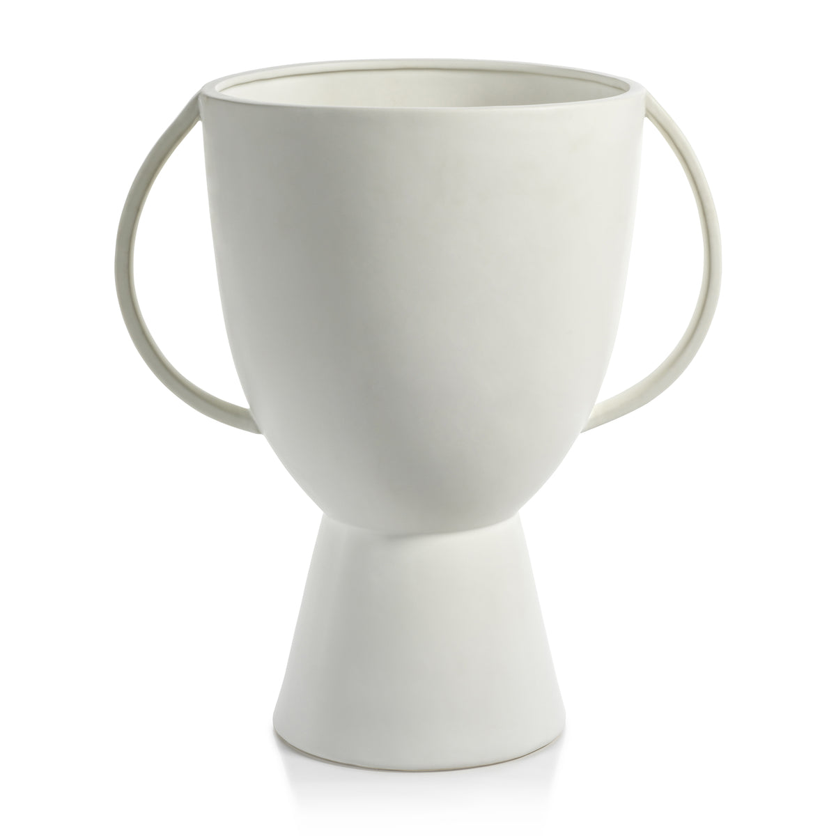 Zodax Lampton Matt White Ceramic Vase