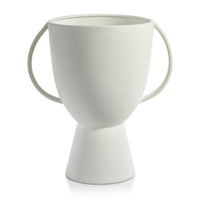 Zodax Lampton Matt White Ceramic Vase