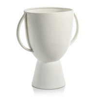 Zodax Lampton Matt White Ceramic Vase
