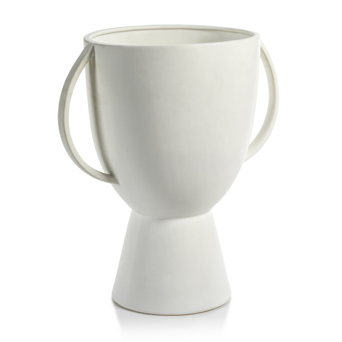 Zodax Lampton Matt White Ceramic Vase