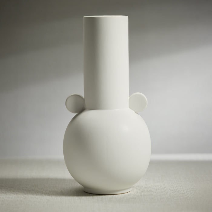 Zodax Braga Matt White Ceramic Vase