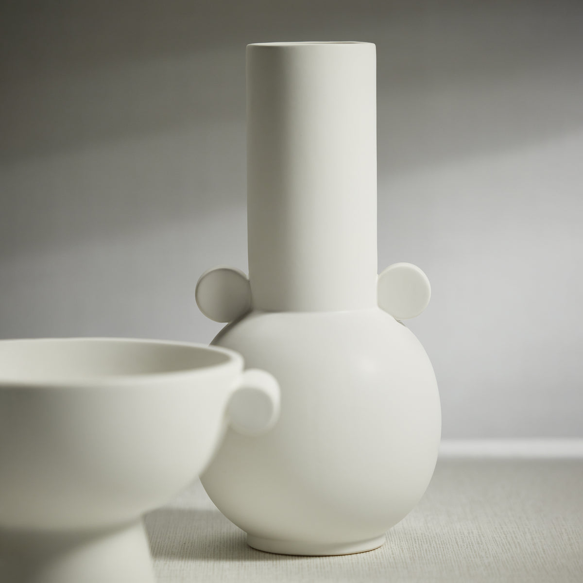 Zodax Braga Matt White Ceramic Vase