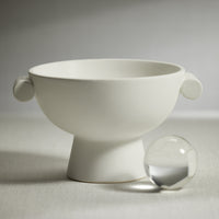 Zodax Braga Matt White Ceramic Bowl