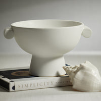 Zodax Braga Matt White Ceramic Bowl