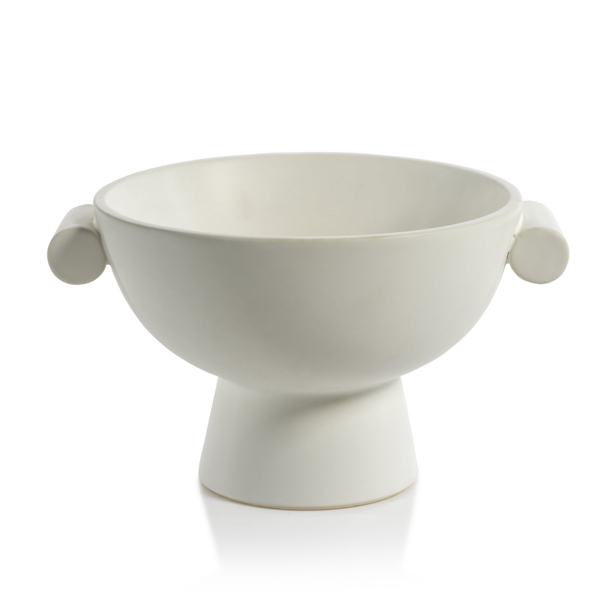 Zodax Braga Matt White Ceramic Bowl