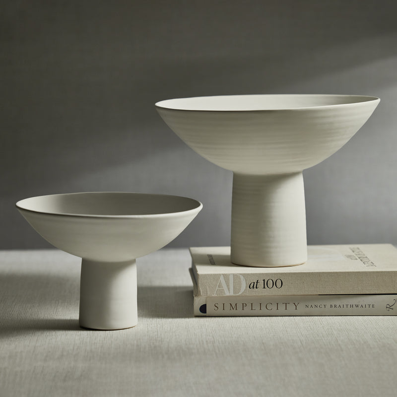 Zodax Nurana Funnel Ceramic Bowl, Large
