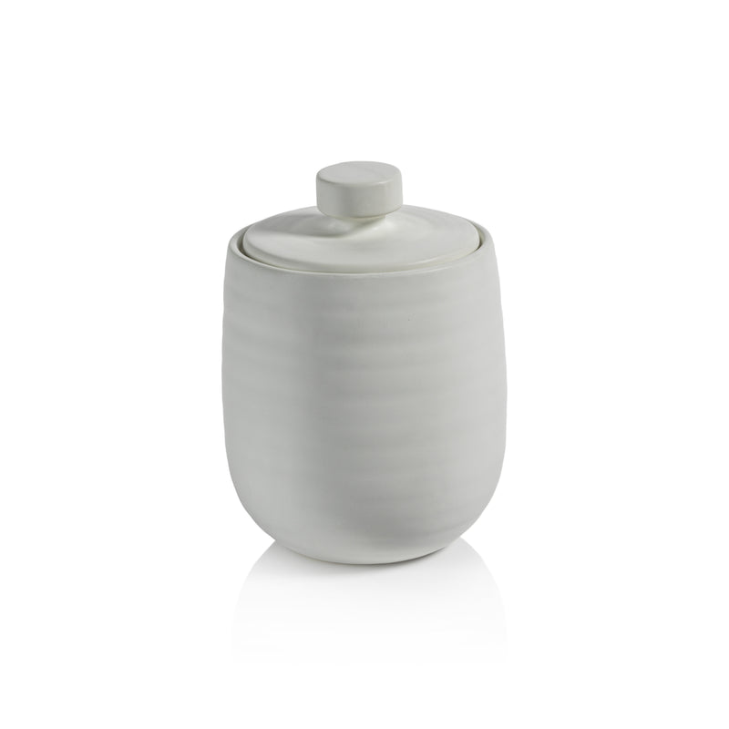 Zodax Azores Lidded Ceramic Decorative Jar, Small