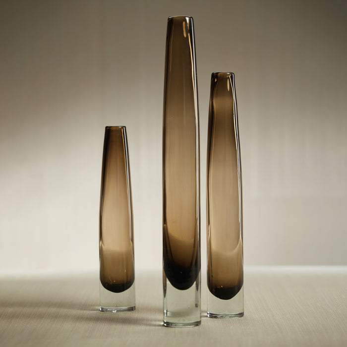 Zodax Torcy Slim Taupe Vase, Small