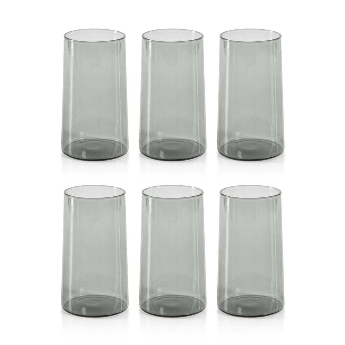 Zodax Lorient Highball Glasses, Smoke, Set of 6