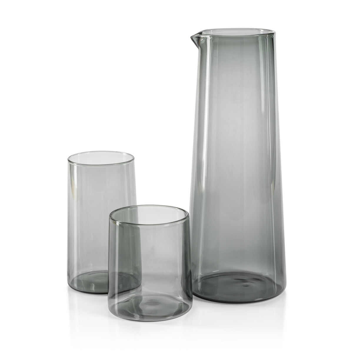 Zodax Lorient Glass Pitcher, Smoke