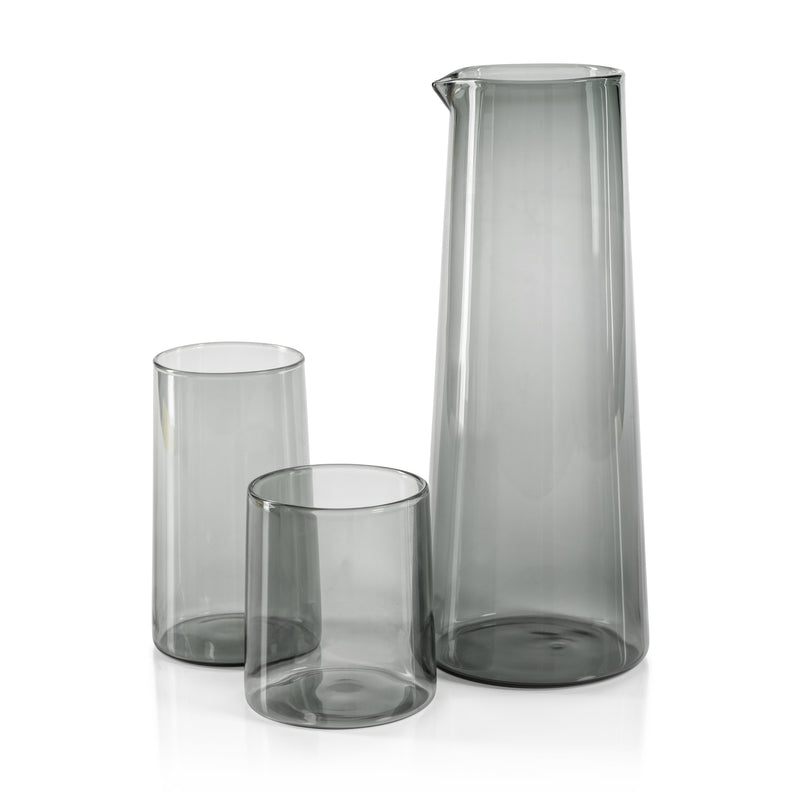 Zodax Lorient Glass Pitcher, Smoke