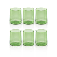 Zodax Lorient Tumbler Glasses, Fern Green, Set of 6