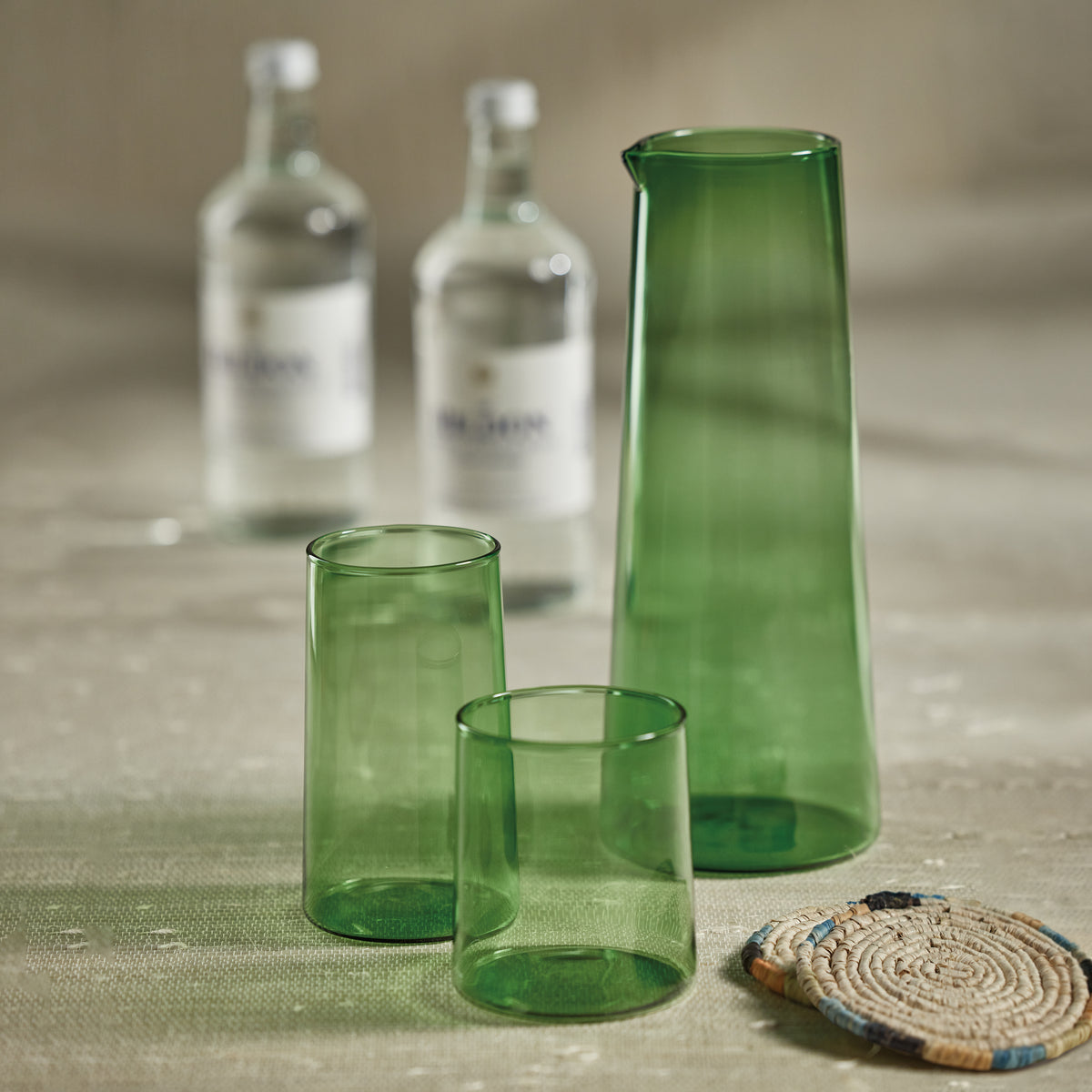 Zodax Lorient Glass Pitcher, Fern Green