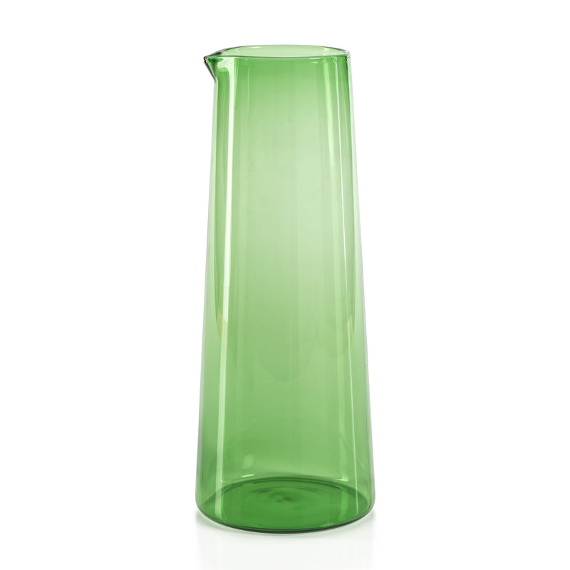 Zodax Lorient Glass Pitcher, Fern Green