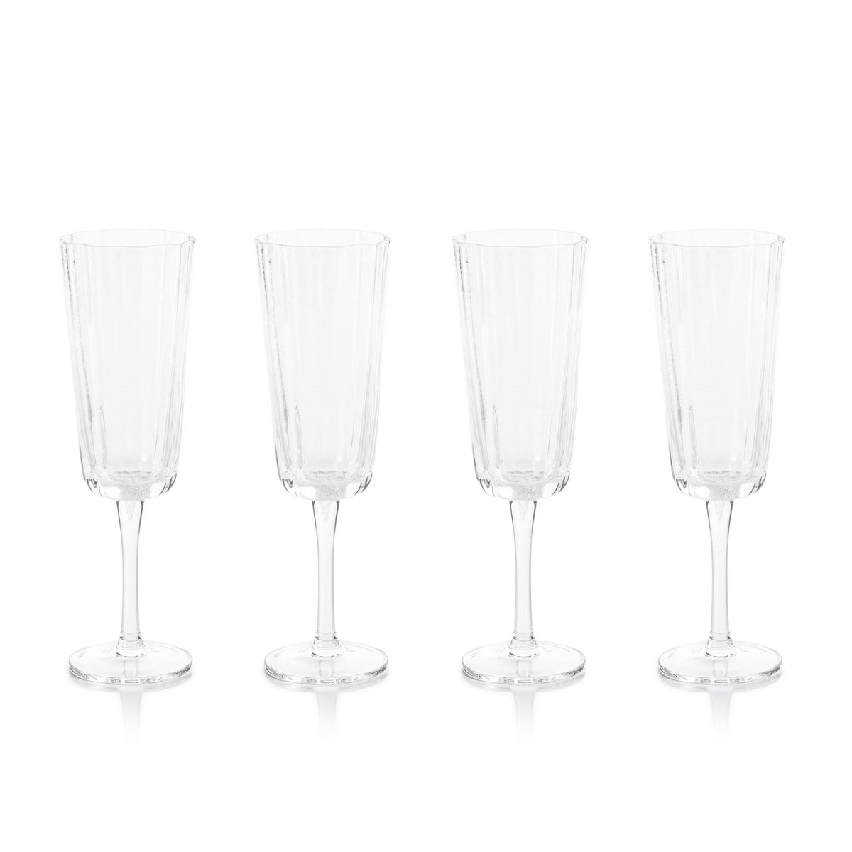 Zodax Forli Bubble Champagne Flutes, Set of 4