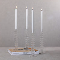 Zodax Siena Glass Taper Candle Holders, Set of 4