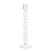 Zodax Salerno Glass Taper Candle Holders, Set of 4