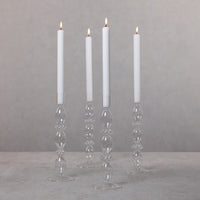 Zodax Salerno Glass Taper Candle Holders, Set of 4
